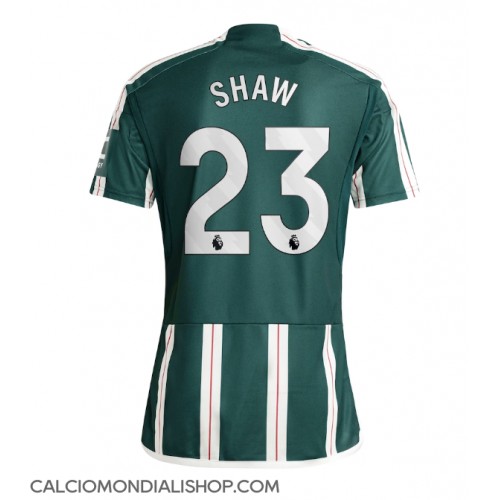 Maglie da calcio Manchester United Luke Shaw #23 Seconda Maglia 2023-24 Manica Corta